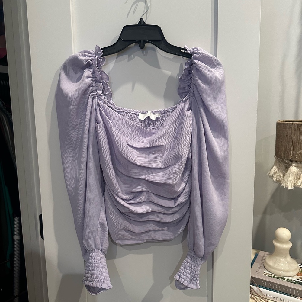 Lavender Ruched Women's Top